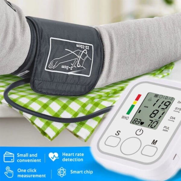 2023 Digital Automatisk Blodtryksmåler Overarm BP