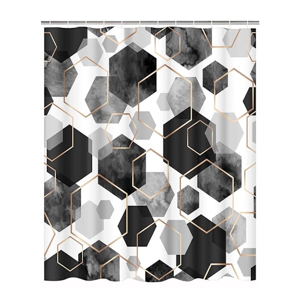 Dusjforheng for Bad, Abstrakt Stoff Dusjforheng Sett for Hjemmeinnredning 180cm*180cm