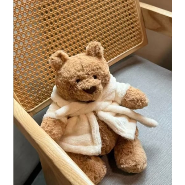 Jellycat Plysj Bartholomew Bear Badekåpe Medium - H26 X B12 cm - sebneei