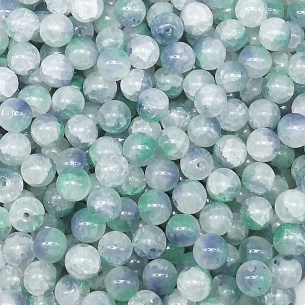 Ett paket färgat glas spruckna jadepärlor 8 mm i olika färger för olika gör-det-själv style1