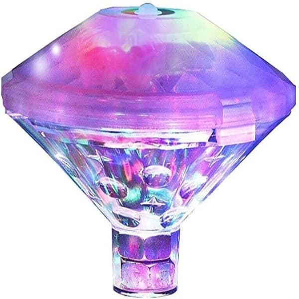 Flydende LED-badelys til pool, diskotek, dam, swimmingpool, badelegetøj, 7 tilstande, assorterede farver, batteridrevet