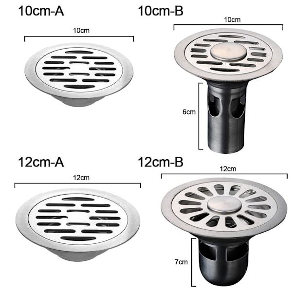 Brusebund Afløb Vask Si 10CM-B 10CM-B 10CM-B 10CM-B