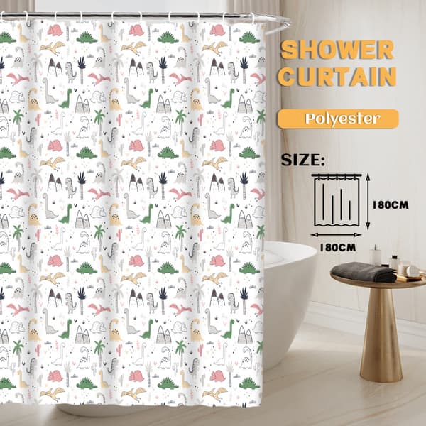 Sort badeforhæng Moderne badeforhængssæt Sort og hvid Sh (180*180cm) A12