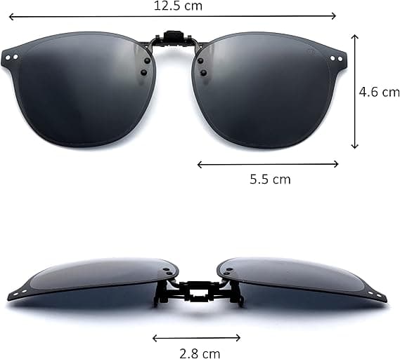 Polariserede solbrilleclips, foldbare og ultralette, over solbriller