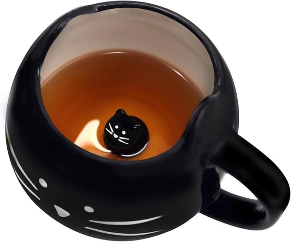 Søt keramisk kattekaffekopp 301-400ml Katteelskere Kattunge Tekopper Gaver til kvinner jenter