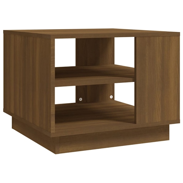vidaXL Soffbord brun ek 55x55x43 cm konstruerat trä Brown Brun