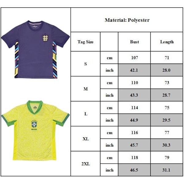 Englands Bortatröja 2024 Fotbollströja Fotbollsfans T-shirt F F M