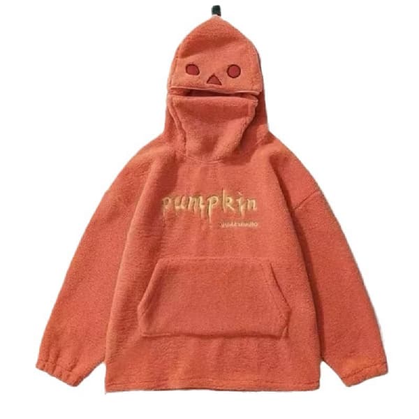 Trendy Halloween Græskar Sweatshirt – Niche Design, Særpræget Stil – Pullover til Introverte og Ekstroverte (Efterår/Vinter Kollektion) S