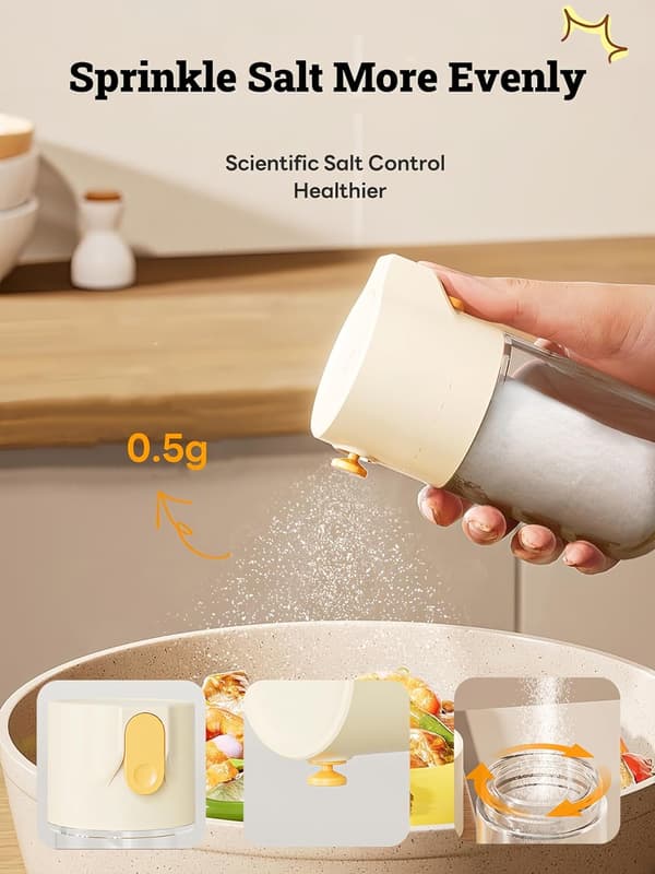 3-pack Glas Salt- och Pepparströare, Kryddburkar Multifunktionell Kryddflaska Krydddispenser (180 ml)
