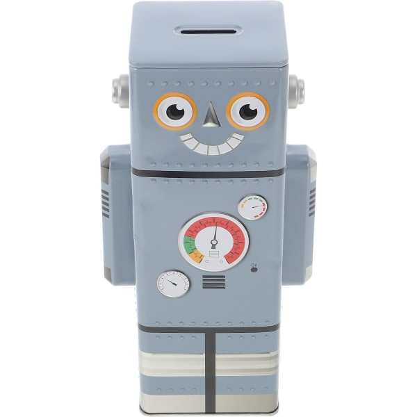 Robot Spargris Flickor Money Bank Mynt Bank Barnleksak Heminredning Födelsedagspresent Grey 24.5X13X7.5CM