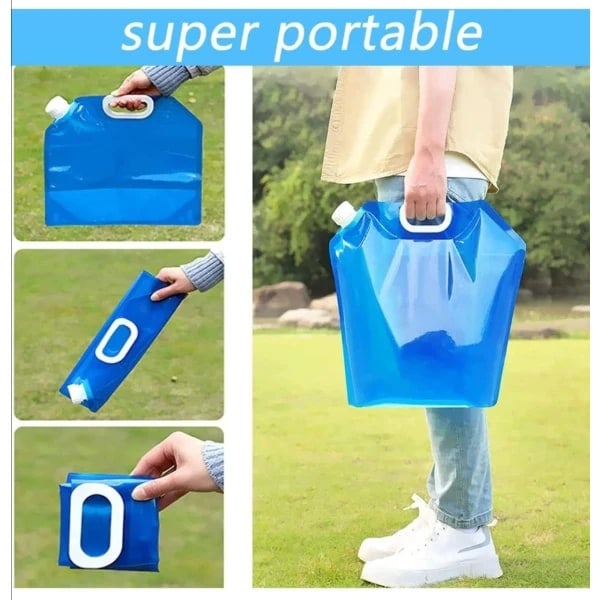 2-pak 10 liter bærbar sammenfoldelig vandkande.