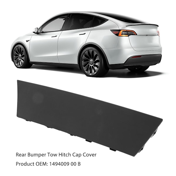 Bakre støtfanger tilhengerfeste deksel 1494009 00 B tilhengerfeste deksel erstatning for Tesla Model Y 2020 til 2024
