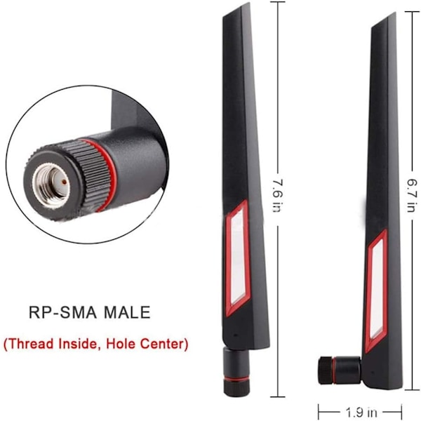 WiFi-antenni kaksoiskaistalla 2.4GHz 5.8GHz 10 DBI RP-SMA reititin PCI-E WiFi-verkkokortille USB-langattomaan sovittimeen turvakameraan ja ASUS RT-AC68uLYB:lle