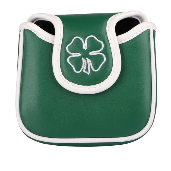 Golf Grön Vit Shamrock Golf Huvudskydd Magnetisk Mallet Putter Klubbskydd black
