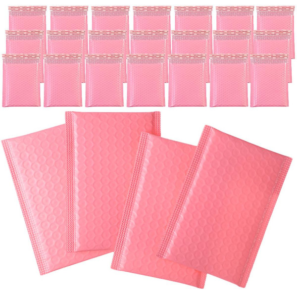 60st Bubbelfraktpåsar Leveransförpackningspåsar Självhäftande postpåsar Rosa Pink 13X11CM