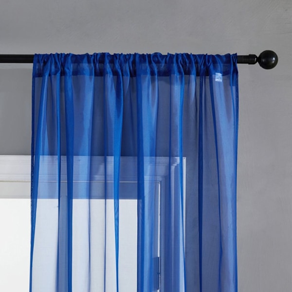 Skira Voile Verhot Ikkuna Tylli Verho TUMMANSININEN - korkea laatu dark blue