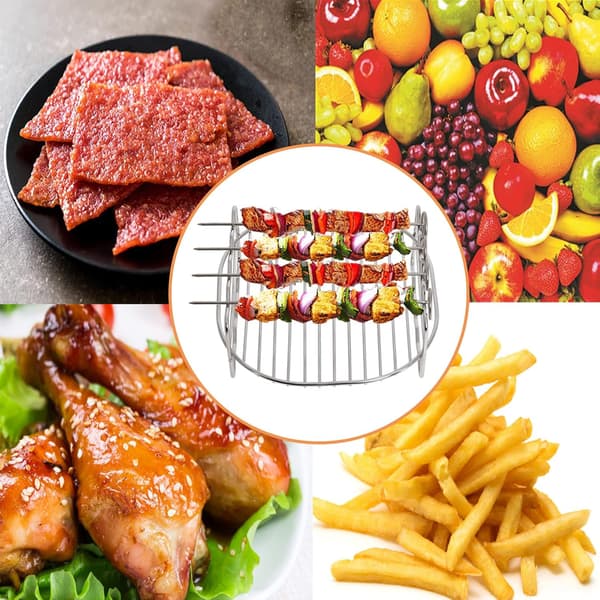 Ilmafriteerausteline, ilmafriteerauslisävaruste 4 vartaalla