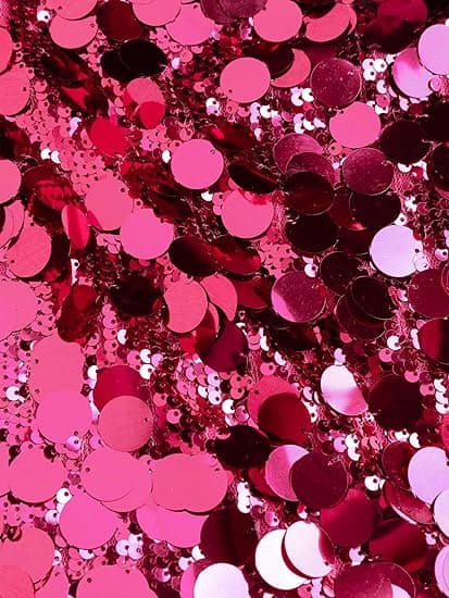 Paljettskjørt for kvinner, glitrende elastisk bodycon miniskjørt til fest, rosa pink M