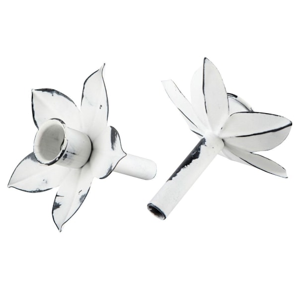 Ljusstake för flaska 4-pack Vit White