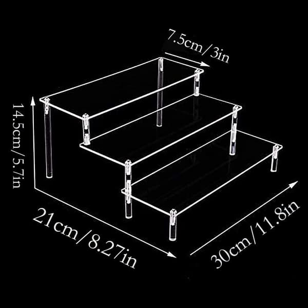 Akryl Riser Klar Displaystativ Cologne Organizer 3 Tier Til Legetøj
