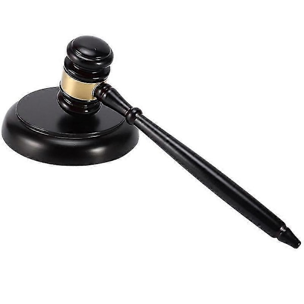 Träklubba med ljudblock för advokat, domare, auktion, hantverk [HK] as shown