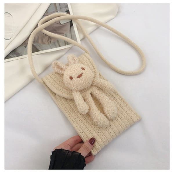 beige Mobiltelefonväska Axelväska BEIGE