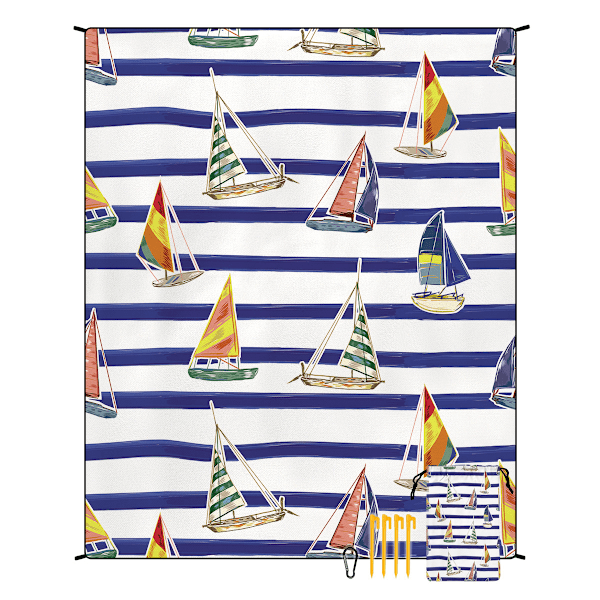 Strandmatta Strand Picknickmatta Campingfilt Utomhus Snabbtorkande Vattentät Matta 180x220CM