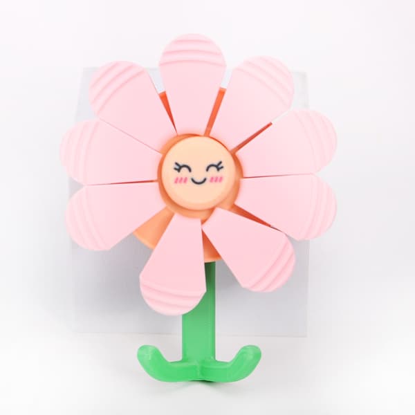Magnetisk blomsterclips med kronbladsclips pink