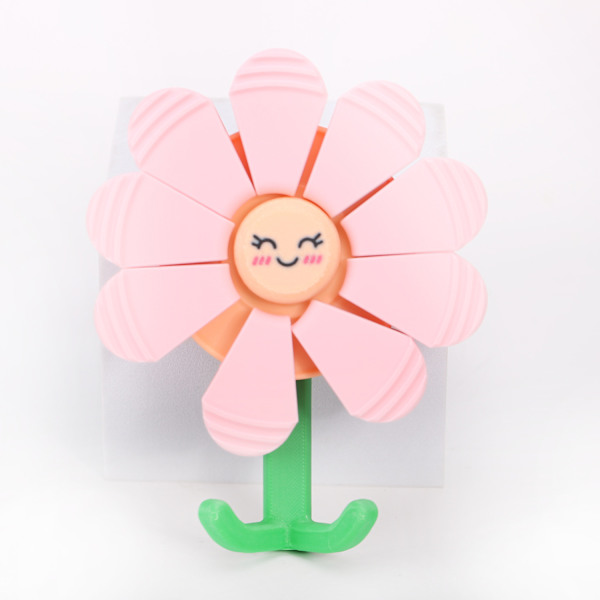 Magnetisk blomsterklemme med kronbladklemmer pink