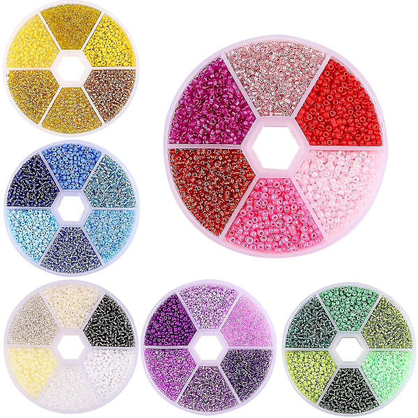 Gör-det-själv enfärgade glaspärlor Paint Set Smycketillbehör s