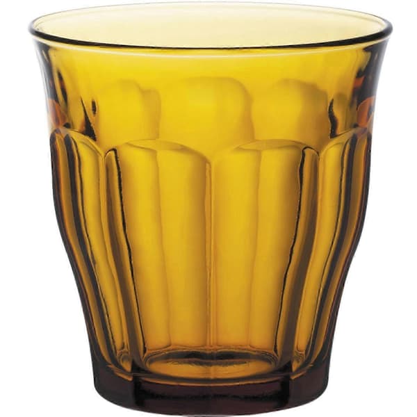 Duralex PICARDIE AMBER glas 250 ml orange - set om 6 stycken.