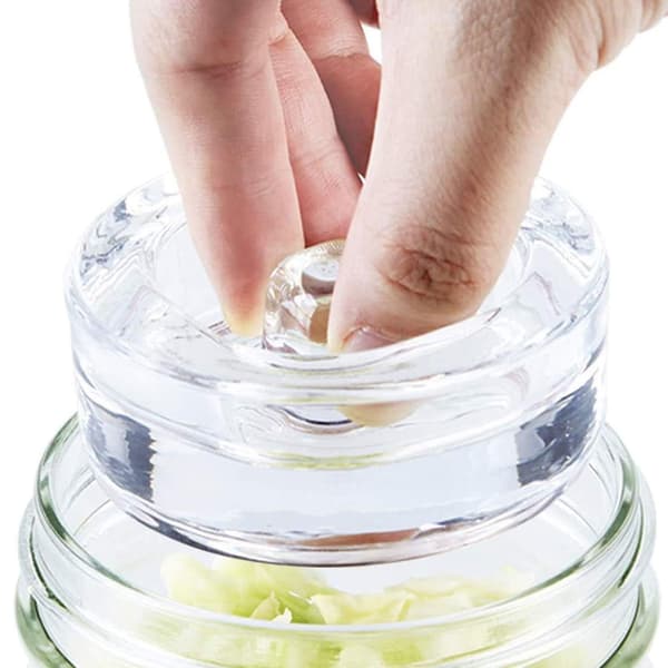 Gæringsvægte Stabil 7,2x3 cm til Kimchi grøntsager gæringskonservering Klar s Clear 7.2cmx3cm