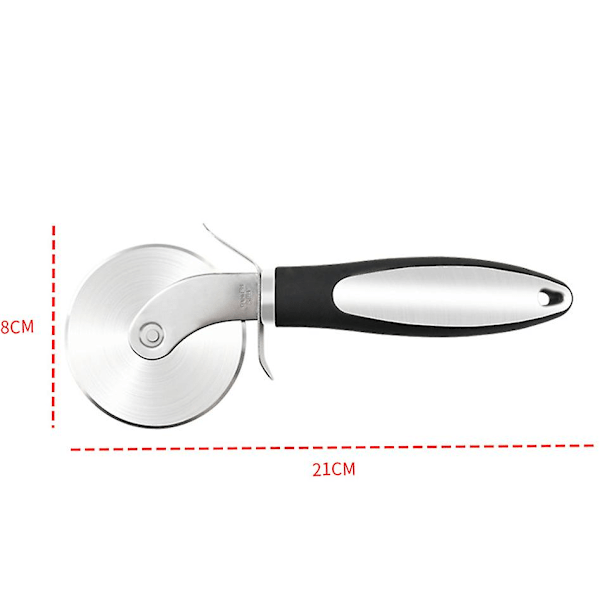 Pizzaskärare, Pizzarulle i Rostfritt Stål, Högkvalitativ Pizzakniv - Set