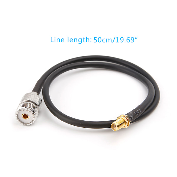 SMA hona till UHF SO239 PL259 hona RG58 Pigtail kabel RF koaxial monteringskabel Y