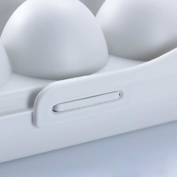 Eggboks, 2 stk Eggboks Kjøleskap, Eggboks i Plast, Kjøleskap Eggstativ, 12 Eggboks, for Egglagring (Rosa, Grå)