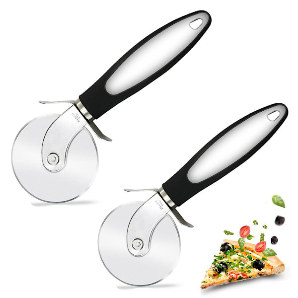 Pizzaskärare, Pizzarulle i Rostfritt Stål, Högkvalitativ Pizzakniv - Set