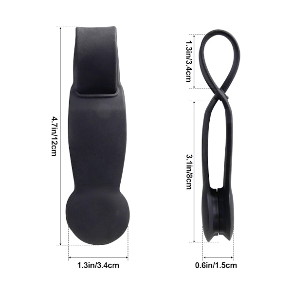 Magnetisk Hatteklips til Rejser på Taske, Sort Silikone Hatteklips Magnet Hat Holder Hattekrog til Taske Tote Bagage black
