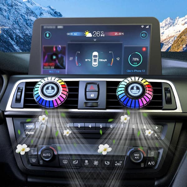 Fargerik Rytme Musikklys USB-Lading Bluetooth-Kompatibel for Billampe
