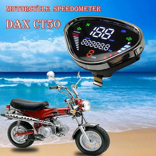 Motorcykel Hastighetsmätare För Dax70 Ct50 Jialing70 Digital Meter Lcd Hastighetsmätare Vägmätare Varvräknare D