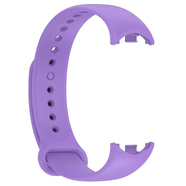 Justerbar silikonrem for Mi Band 8 Smartwatch Armbånd Armbånd Beltehempe Purple