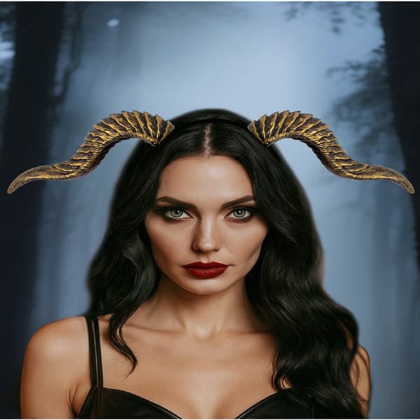 Halloween Djevelhorn Pannebånd DIY Montering Cosplay Hårtilbehør Rekvisitt, Transformerbart Festkostyme Hodeplagg for Kvinner og Menn, Justerbart A2