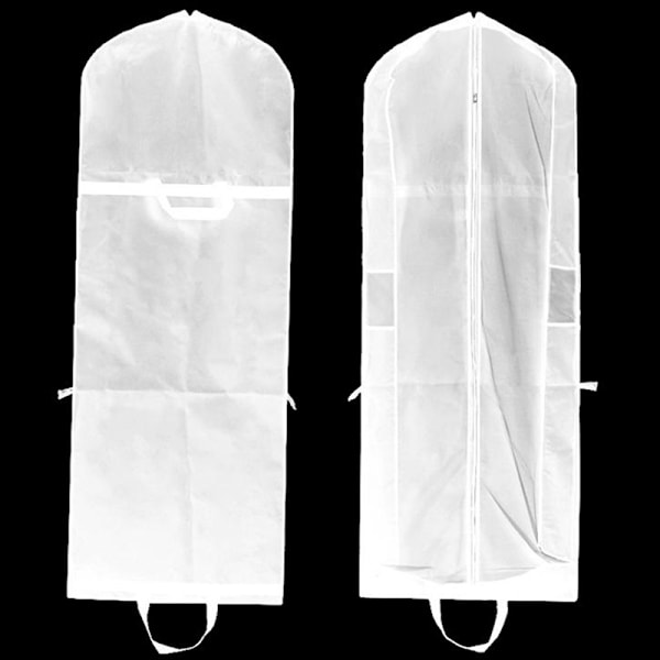 Brudekjole Støvbeskyttelse Kjole Cover Beklædningsgenstand Cover Hvid White 150CM