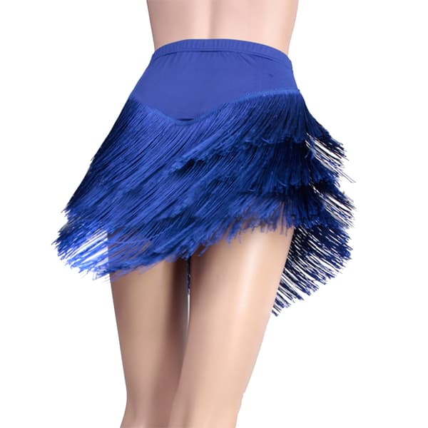 Dame Tassel Latin Dans Nederdele, Salsa Tango Rumba Dansebeklædning Blå Blue S