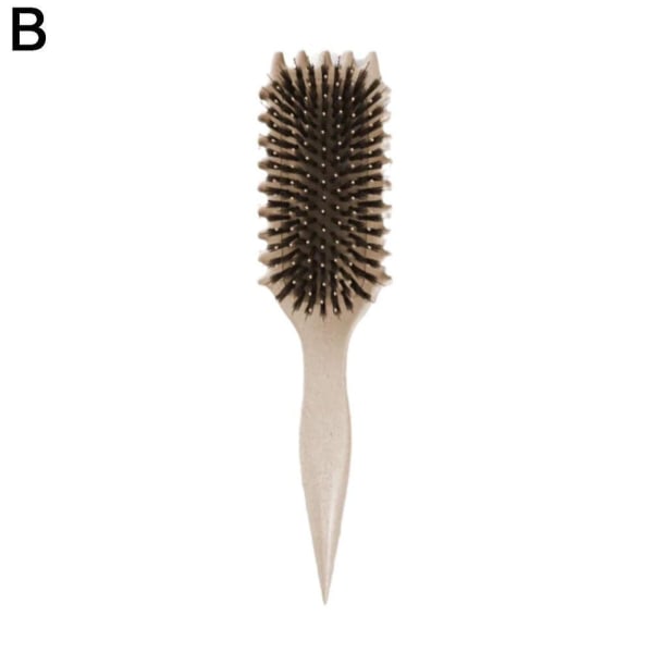 2ST lockigt hårborste - Bounce Curl Brush, Define Styling Brush för detangling, Boar Bristle Hair Brush Styling Brush Beige