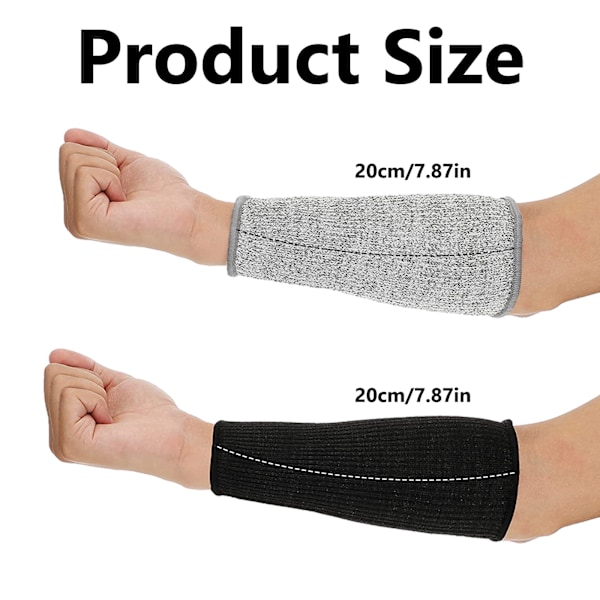 stk. skærefaste ærmer med tommelfingerhuller, niveau 5 armbeskyttelse, resistente anti-slid sikkerheds underarmsbeskyttere til havekøkken