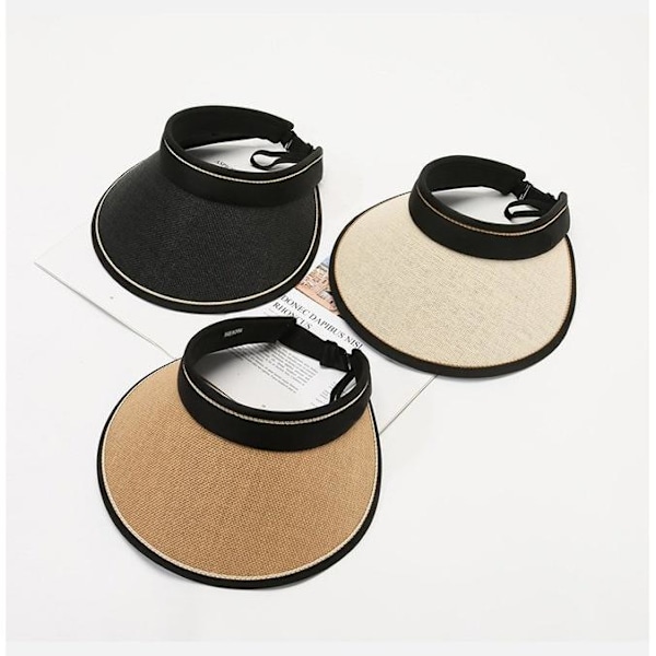 Keps Hatt Vikbar Stråhatt Solhatt Dam Sommarsolhatt Beige beige