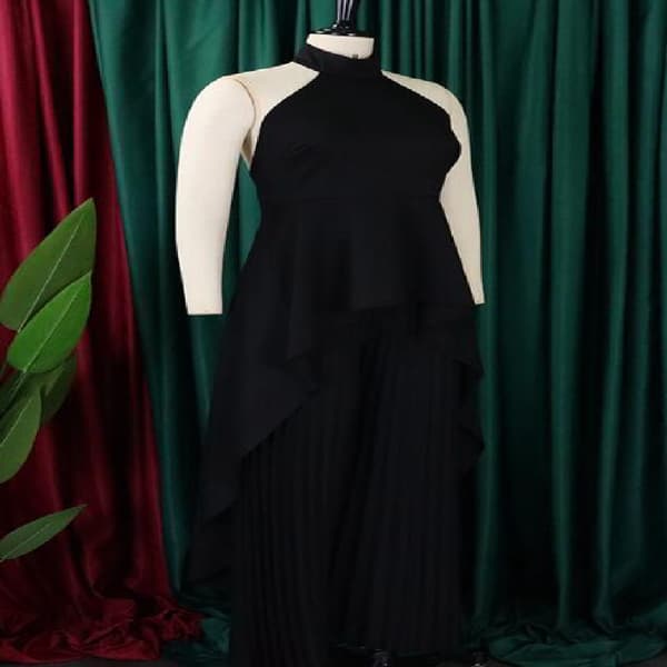 Sommarmode Rygglösa vida benbyxor Svarta Black L