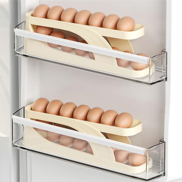 Automatisk rullende eggholder Kjøleskap Eggoppbevaringsboks Egg Co