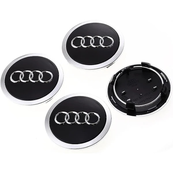 Navkapslar för AUDI 60mm 4-pack grå grå