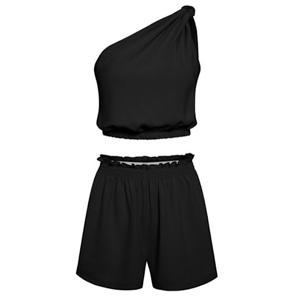 Afslappede shorts til kvinder ærmeløst sæt sort black L